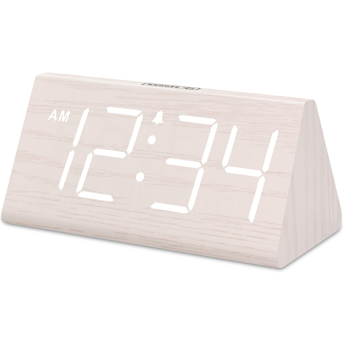 DreamSky Wooden Digital Alarm Clock for Bedrooms with Large Numbers