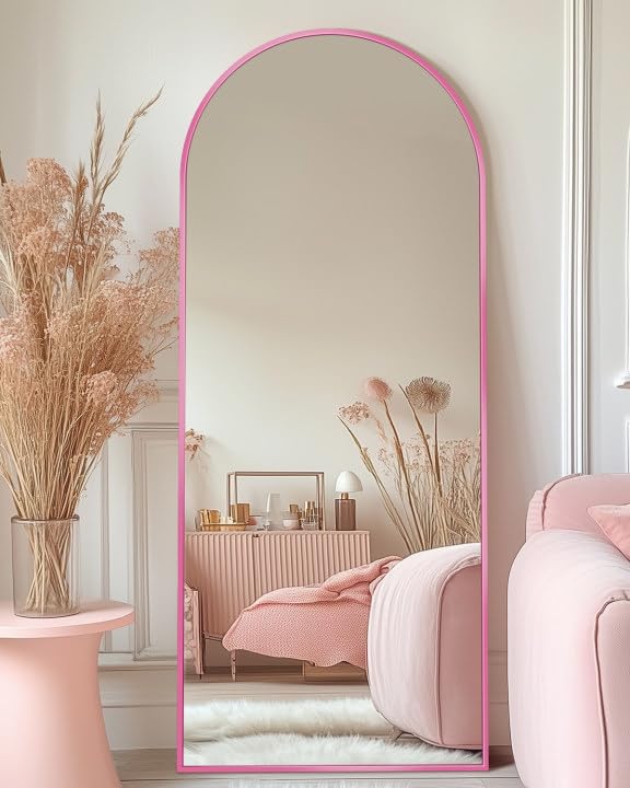 Antok Full Length Mirror, 58"x21" Floor Mirror, Arched Floor Standing Freestanding Arch Full Body Mirrors with Stand for Bedroom, Hanging Mounted for Living Room Cloakroom,Gold