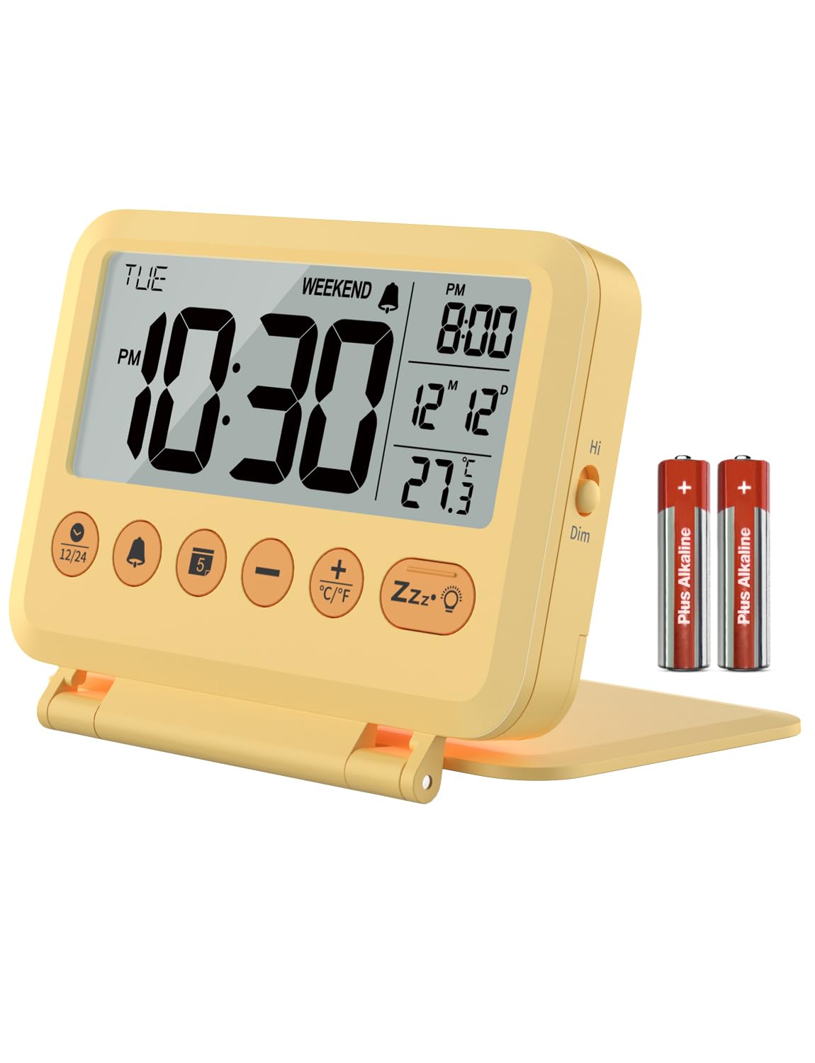 Digital Travel Alarm Clock, Battery Operated Bedroom Clock