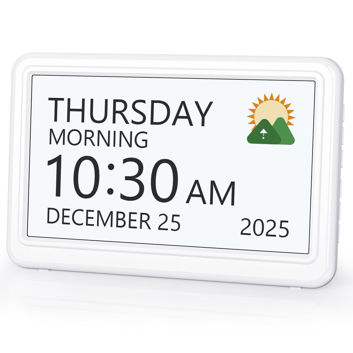 Clock with Day and Date for Elderly,7" Large Display Digital Calendar Clock