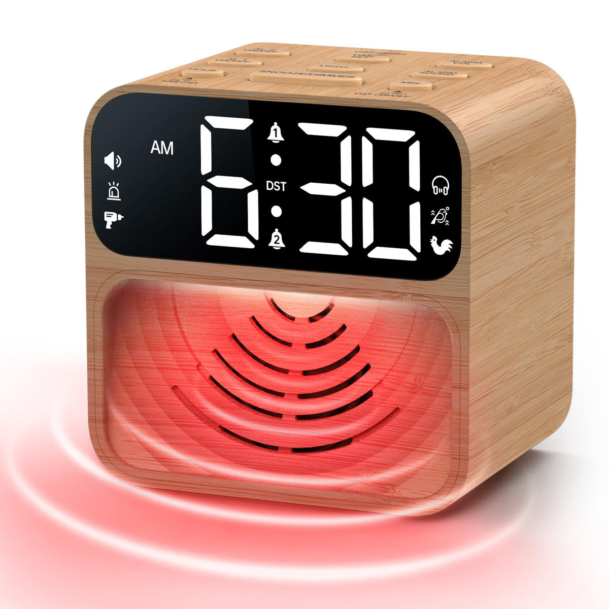 AuroraCalm Extra Loud Alarm Clock for Heavy Sleepers with 115dB Alarm