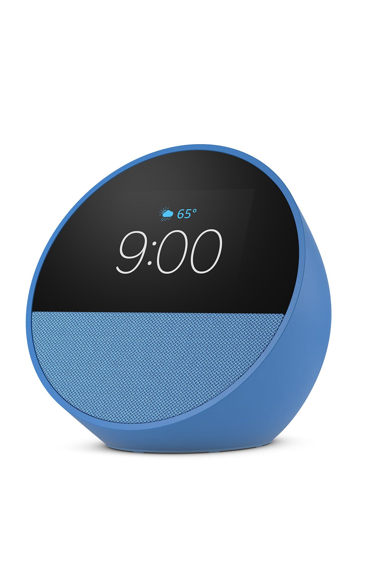 Amazon Echo Spot (newest model), Great for nightstands, offices and kitchens, Smart alarm clock, Designed for Alexa+, Glacier White