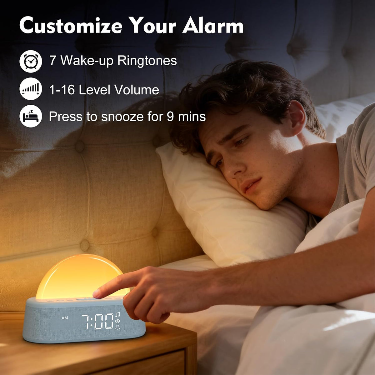 Sunrise Alarm Clock Wake Up Light, Sound Machine with White Noise