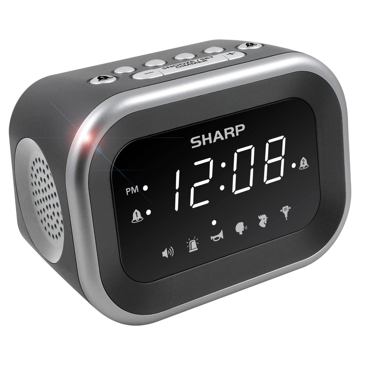 Sharp Big Bang Super Loud Alarm Clock for Heavy Sleepers, 115dB, 6 Sounds