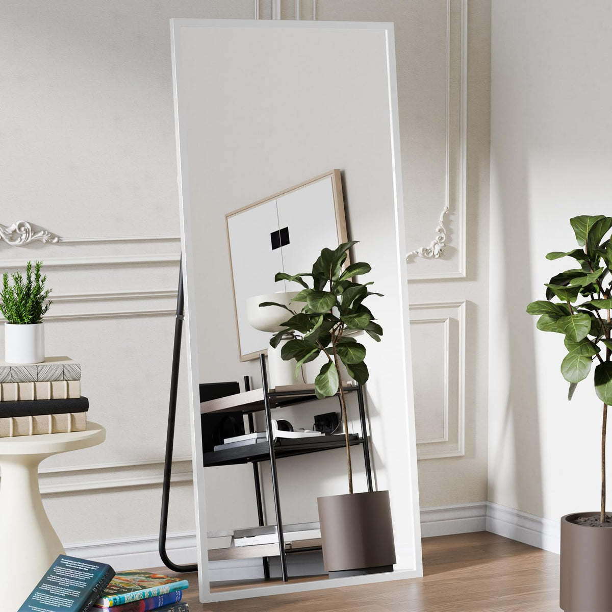 Koonmi 71"x30" Floor Mirror Full Length, Large Black Mirror