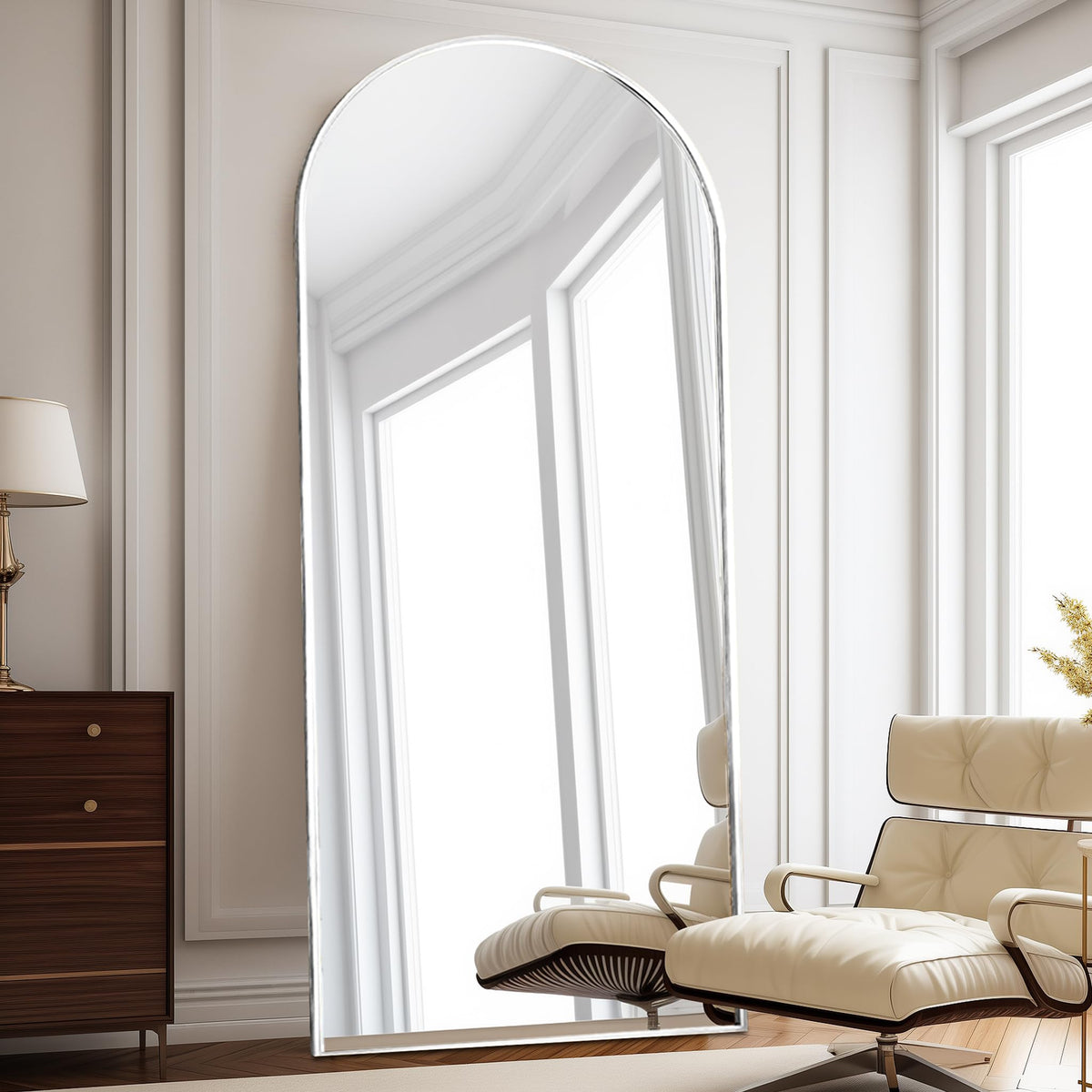 Full Length Mirror, 71"x26" Arched Standing Mirror Full Length (Gold)