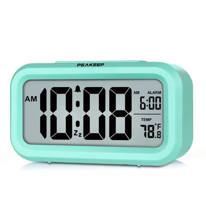 Peakeep Night Light Digital Alarm Clock Battery Operated Indoor Temperature