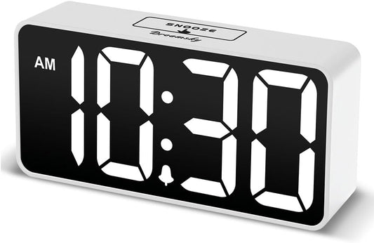DreamSky Small Digital Alarm Clock for Bedroom with Large Big Numbers
