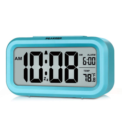 Peakeep Night Light Digital Alarm Clock Battery Operated Indoor Temperature