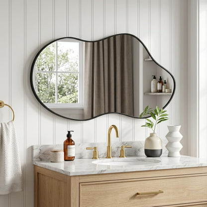 24"x40" Wall Mirror Irregular Mirror for Bathroom Bedroom Entryway