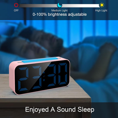 Topski Loud Alarm Clocks for Bedrooms Heavy Sleepers, Digital Clock with Night Light, Large Display, Dual Alarm, Snooze, Dimmable Bedside Alarm Clock for Teens