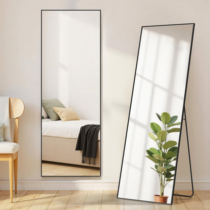 LED Rectangular Full Length Mirror, 64"L x 21"W Body Standing Mirror