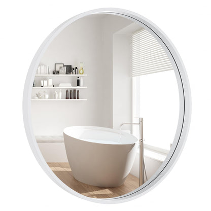 WallBeyond Round Wood Mirror 24 inch Circle Wall Mirror for Bathroom Round Wall Mirror for Wall Decor, Vanity, Entryway Living Room (Natural)
