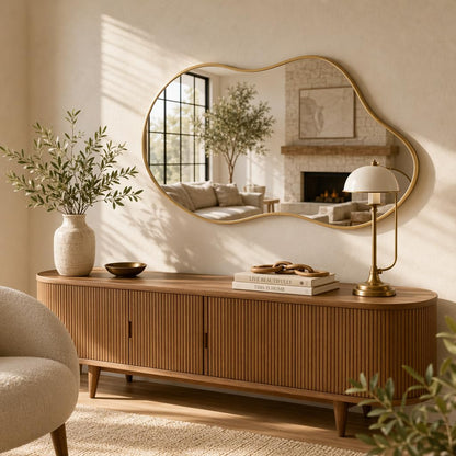 24"x40" Wall Mirror Irregular Mirror for Bathroom Bedroom Entryway