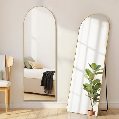 LED Rectangular Full Length Mirror, 64"L x 21"W Body Standing Mirror