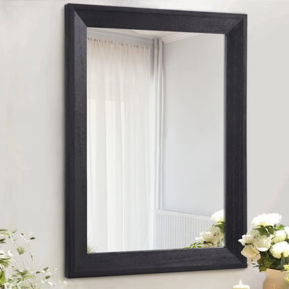 AAZZKANG Wall Mirror Black Wood Framed Rectangle Mirrors for Wall 16"x12"
