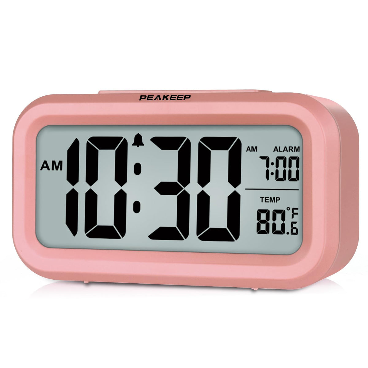 Peakeep Night Light Digital Alarm Clock Battery Operated Indoor Temperature
