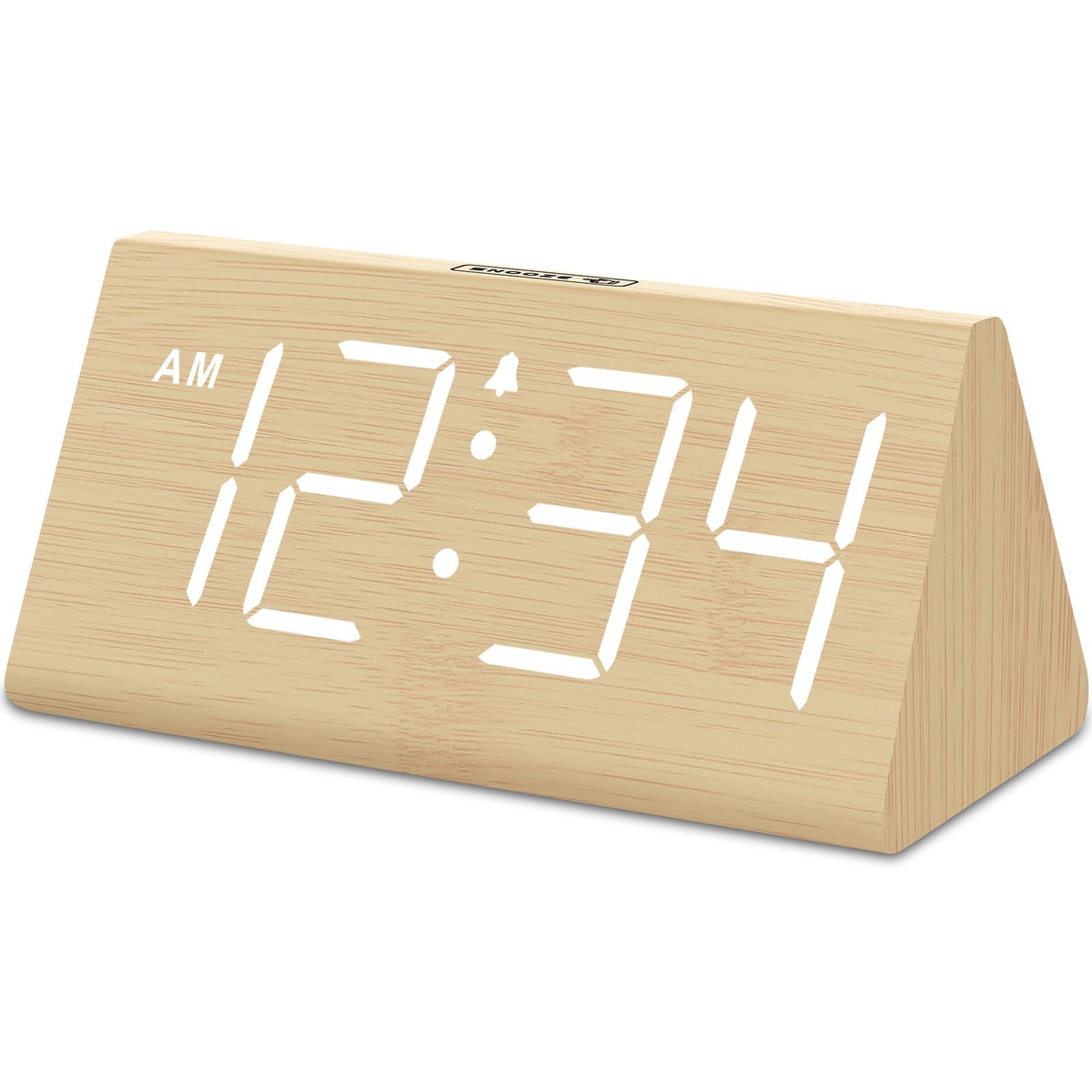 DreamSky Wooden Digital Alarm Clock for Bedrooms Desk with Large Numbers