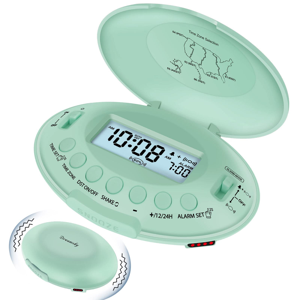 DreamSky Vibrating Alarm Clock for Heavy Sleepers Adults Under Pillow