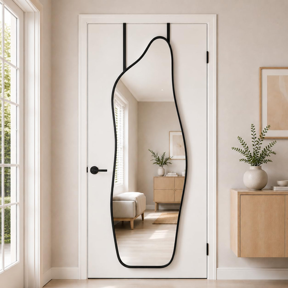 Full Length Mirror, 71''x30'' Arched Floor Body Mirror (Gold)