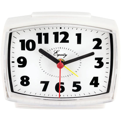 Equity 33100 Electric Silent Analog Alarm Clock with Lighted Dial