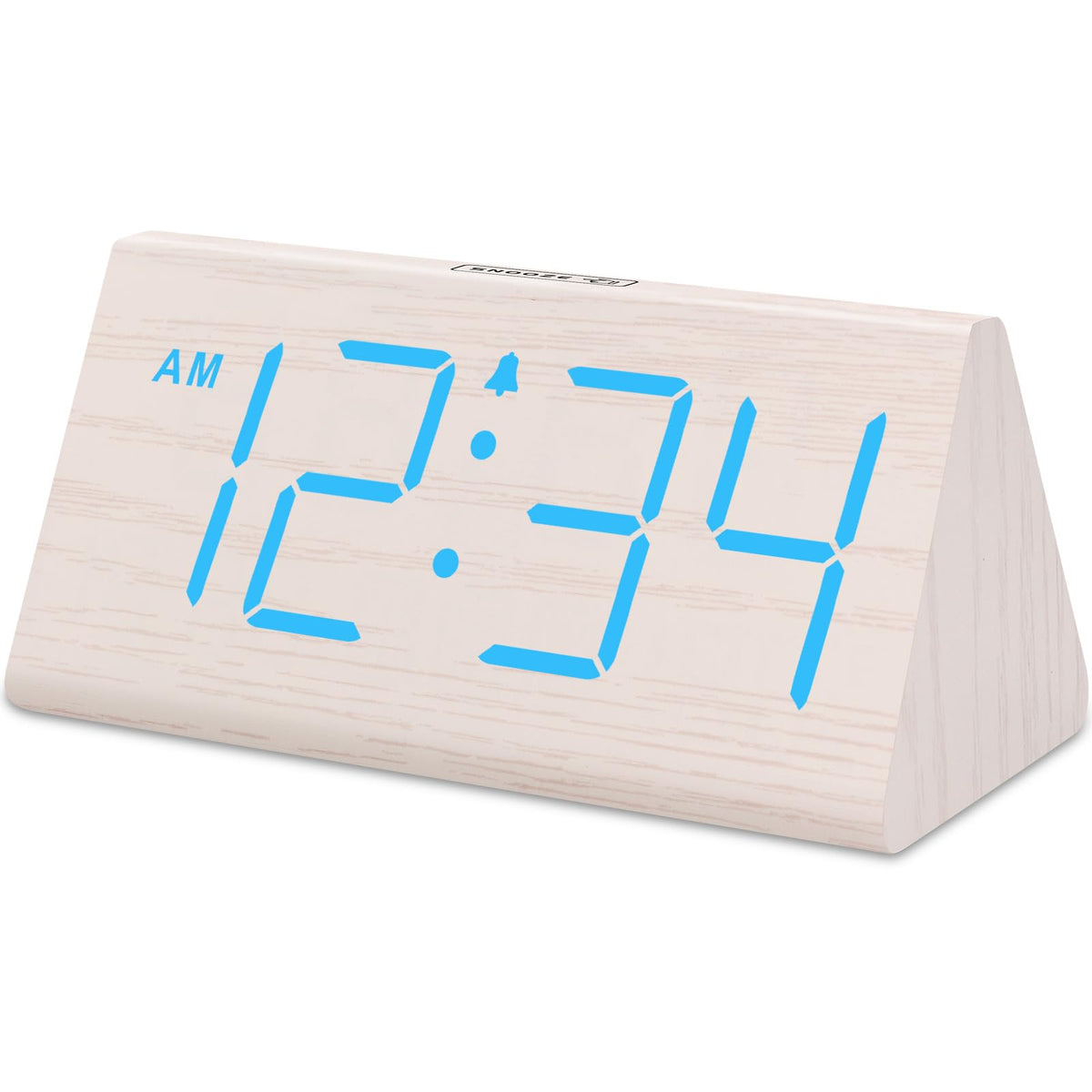 DreamSky Wooden Digital Alarm Clock for Bedrooms Desk with Large Numbers