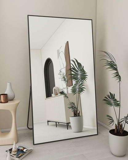 Koonmi 71"x30" Floor Mirror Full Length, Large Black Mirror