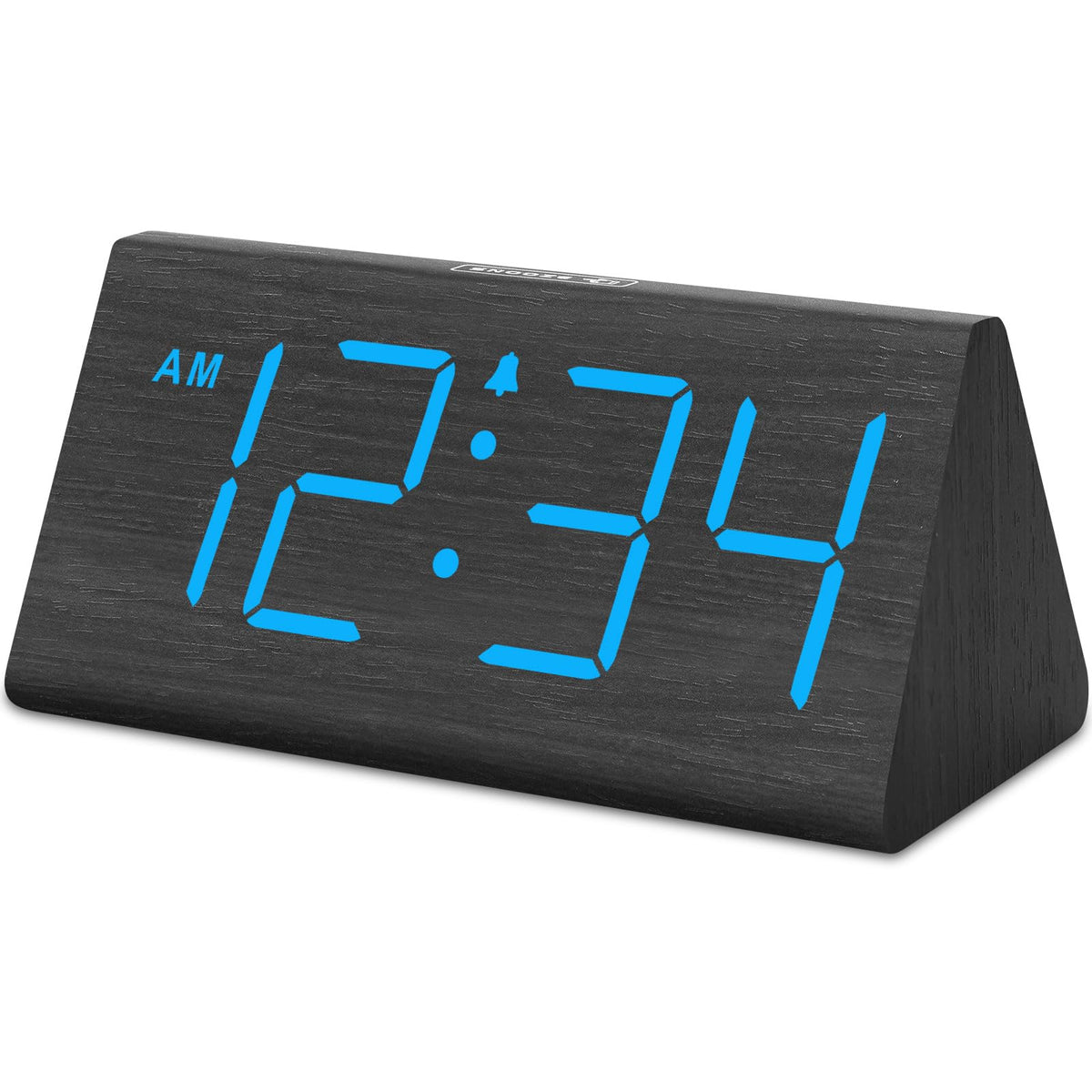 DreamSky Wooden Digital Alarm Clock for Bedroom Living Room, Large Numbers