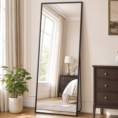DUMOS 64"x21" Full Length Mirror with Stand, Full Body Floor Mirror