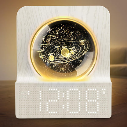 DreamSky Space Alarm Clock for Kids Teens with RGB Night Light for Bedroom