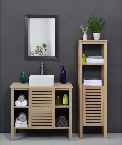 AAZZKANG Wall Mirror Black Wood Framed Rectangle Mirrors for Wall 16"x12"