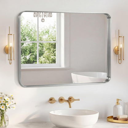 Sweetcrispy Bathroom Mirror 36x24 Inch, Vanity Mirror for Wall