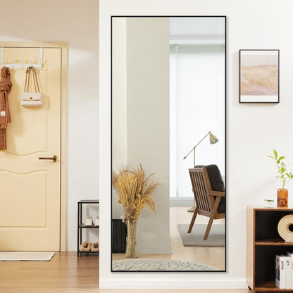 OLIXIS Arched Full Length Mirror with Stand, 60"x16" Full Body Mirror
