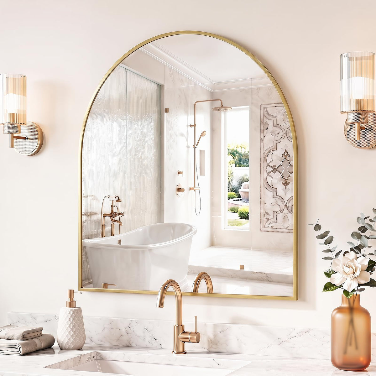 Sweetcrispy Bathroom Mirror 36x24 Inch, Vanity Mirror for Wall