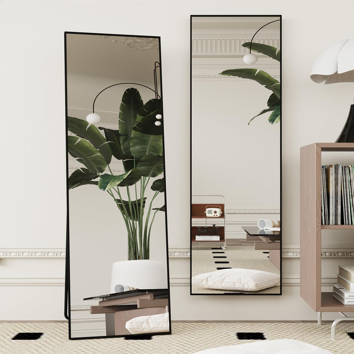 Beauty4U 79" x 39" Full Length Mirror with Stand, Gold Large Floor Mirror