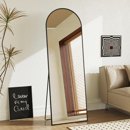 Sweetcrispy 56"x15" Full Length Mirror, Standing Full Body Mirror, Black