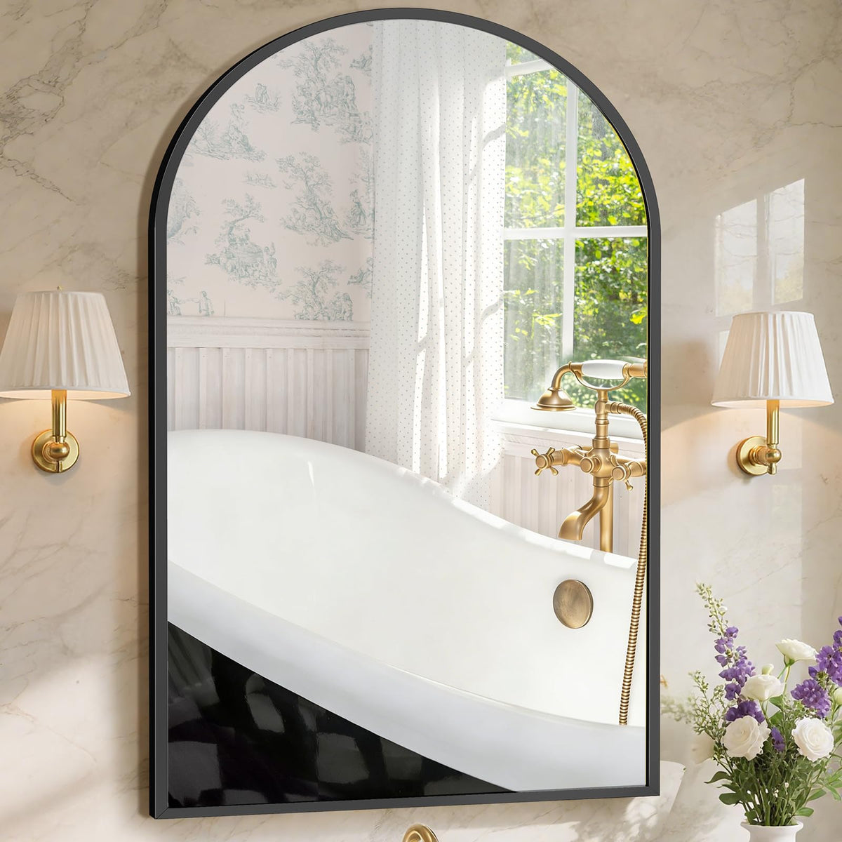 Sweetcrispy Bathroom Mirror 36x24 Inch, Vanity Mirror for Wall