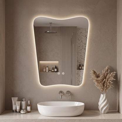 24"x40" Wall Mirror Irregular Mirror for Bathroom Bedroom Entryway