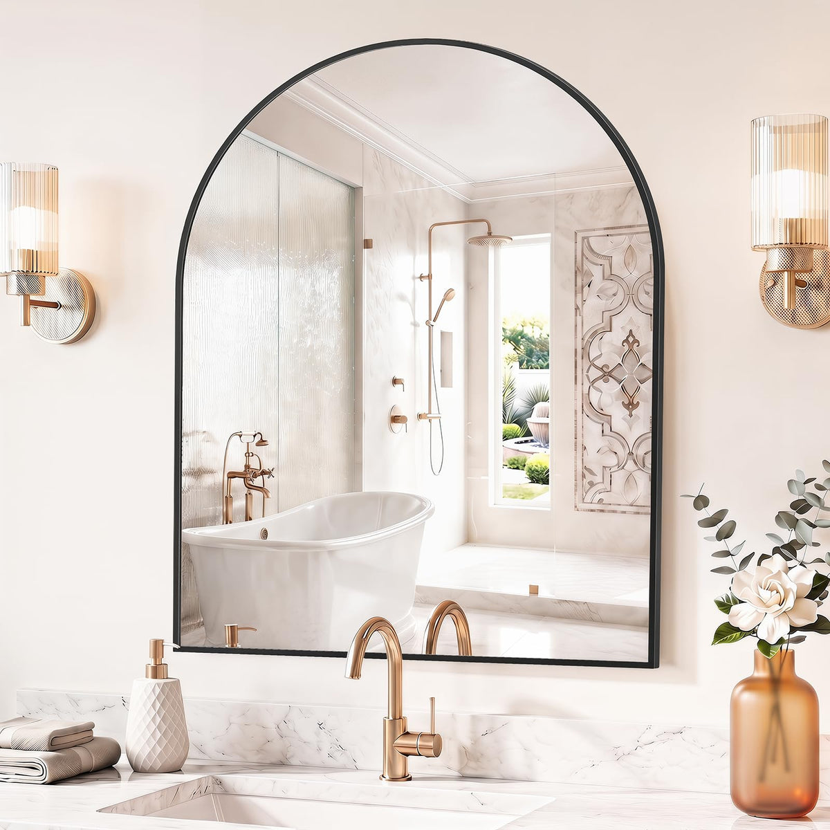 Sweetcrispy Bathroom Mirror 36x24 Inch, Vanity Mirror for Wall