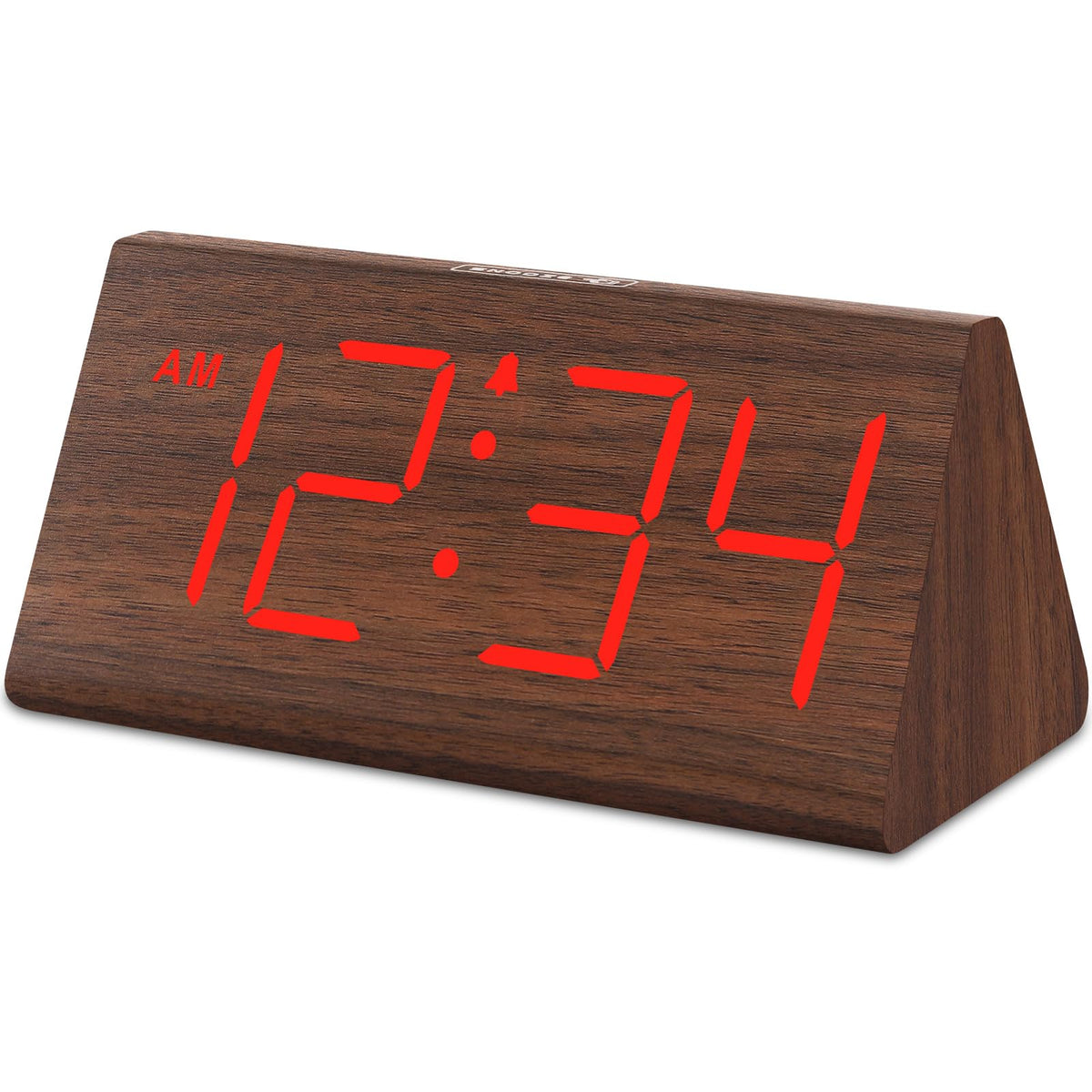 DreamSky Wooden Digital Alarm Clock for Bedrooms Desk with Large Numbers