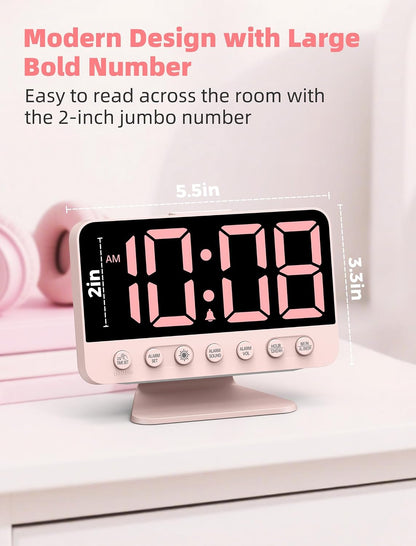 Odokee Digital Alarm Clocks for Bedrooms with Large Bold Number