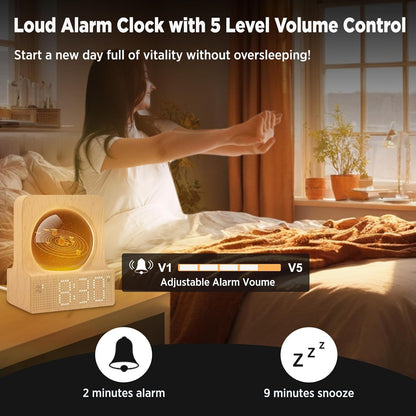 DreamSky Space Alarm Clock for Kids Teens with RGB Night Light for Bedroom