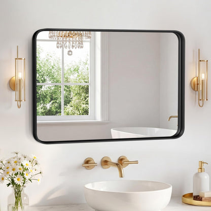 Sweetcrispy Bathroom Mirror 36x24 Inch, Vanity Mirror for Wall