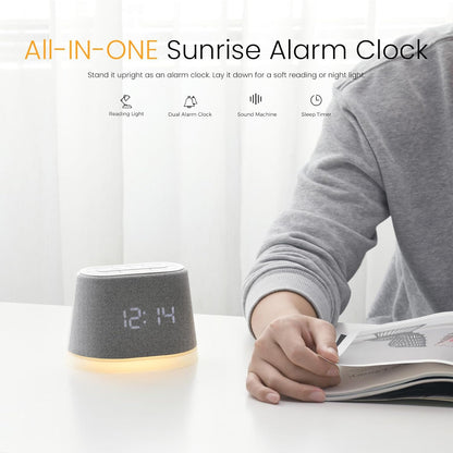 Sunrise Alarm Clock with Sound Machine Night Light for Bedroom Dorm