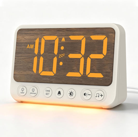 Topski Alarm Clocks for Bedroom, Digital Bedside Clock with Night Light