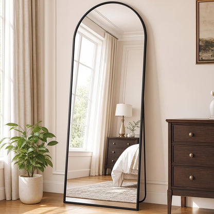 DUMOS 64"x21" Full Length Mirror with Stand, Full Body Floor Mirror