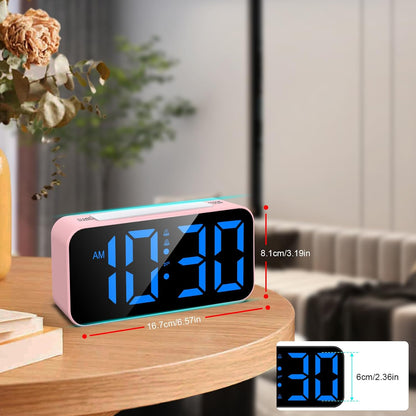 Topski Loud Alarm Clocks for Bedrooms Heavy Sleepers, Digital Clock with Night Light, Large Display, Dual Alarm, Snooze, Dimmable Bedside Alarm Clock for Teens