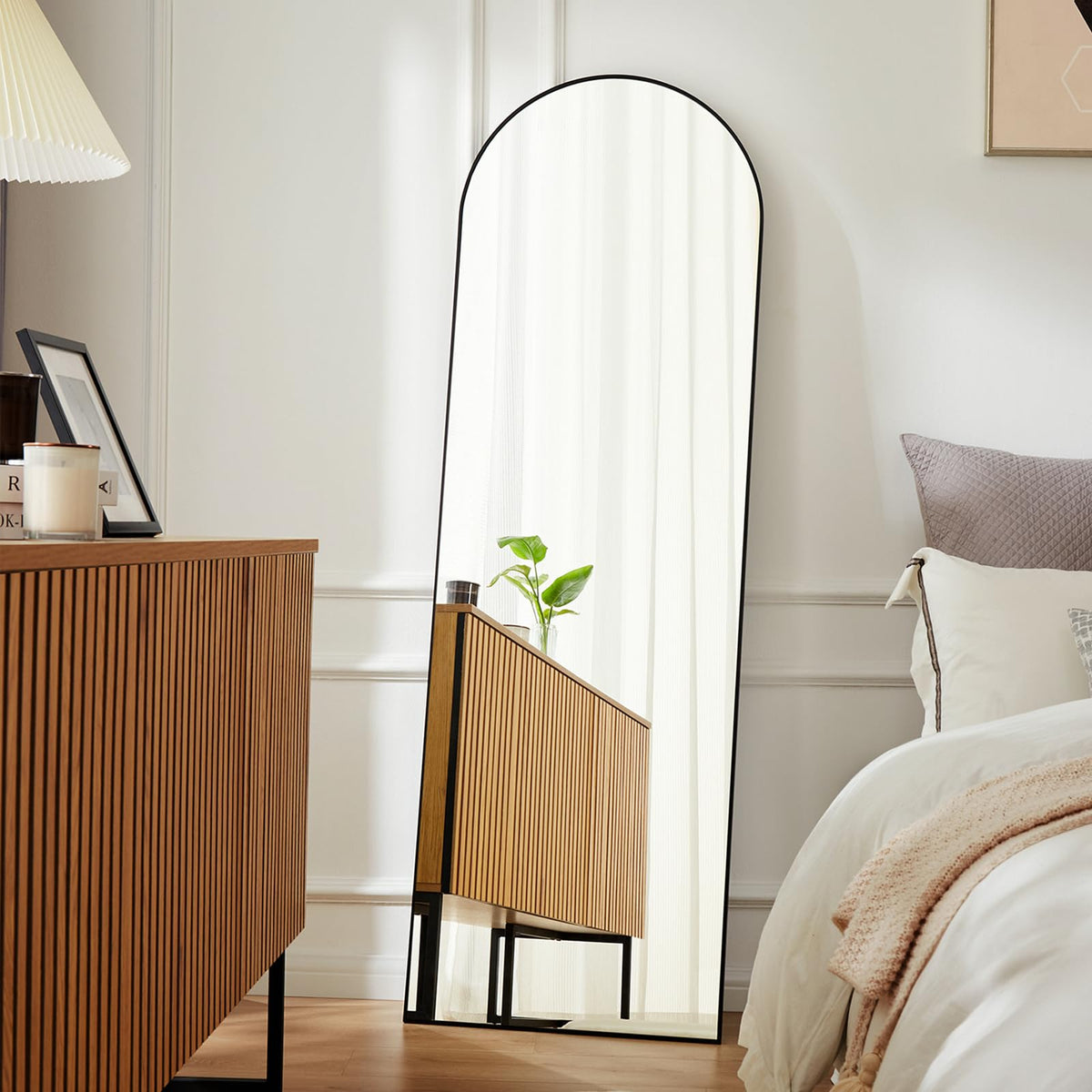 DUMOS 64"x21" Full Length Mirror with Stand, Full Body Floor Mirror
