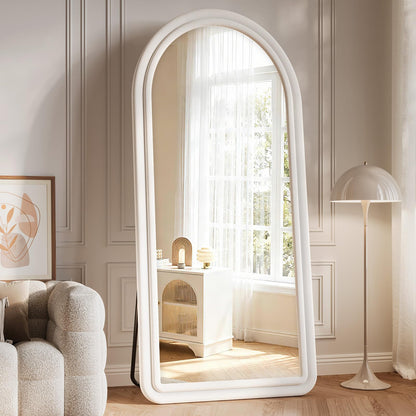 Full Length Mirror, 63"x24" Wavy Full Body Mirror Flannel
