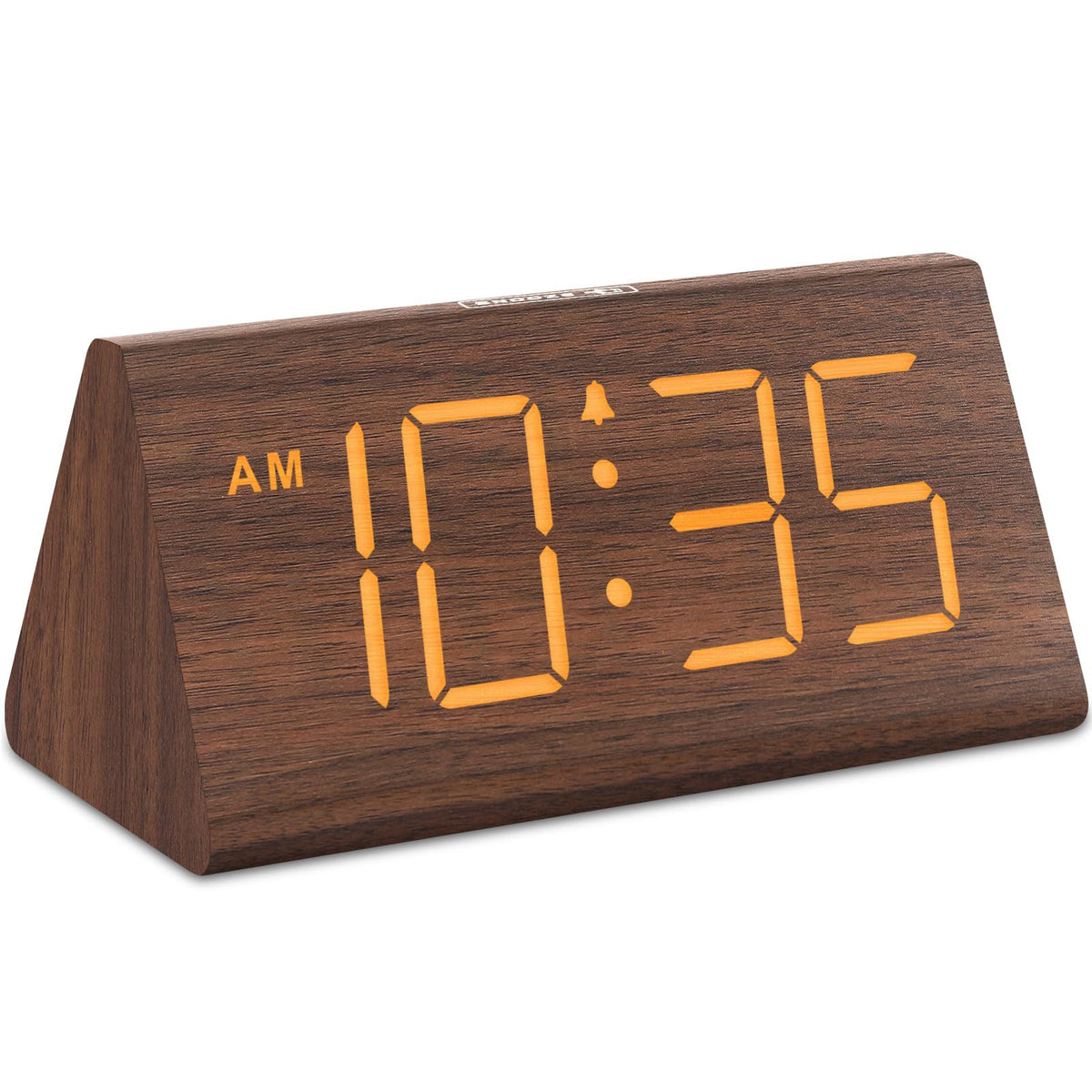 DreamSky Wooden Digital Alarm Clock for Bedrooms Desk with Large Numbers